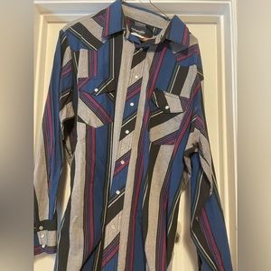 Mens wrangler pearl snap